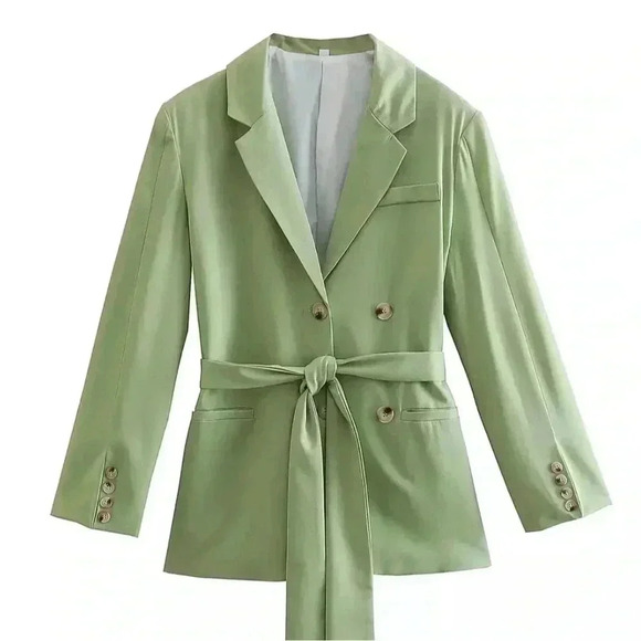 OVERSIZED Satin Blazer - Picture 3 of 9